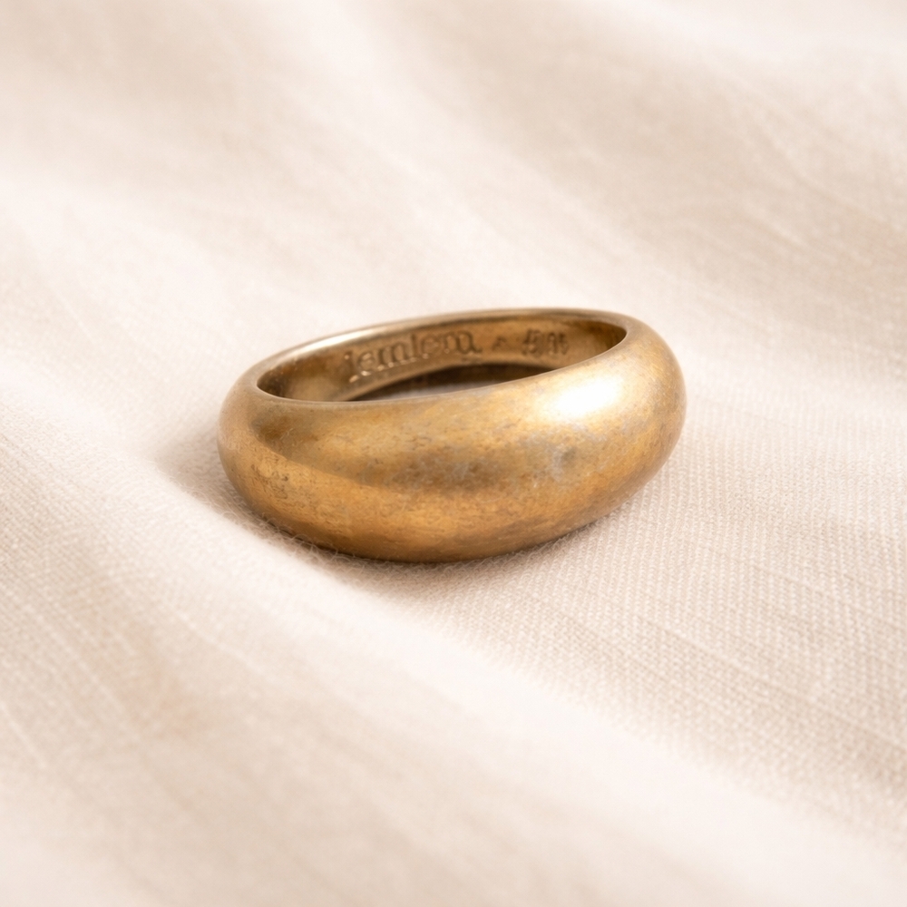 lemlem Gold-Plated Sterling Silver Comfort Band Ring | 925 | Size 8.5
